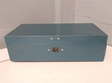 vintage franklin metal combination box|lock box vintage combination for sale .